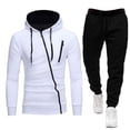 thumbnail image 1 of toraway Costumes pour Hommes Coupe Classique Ensemble 2 Pcs Extensible Automne Chandail en Molleton Décontracté pour Hommes Ensemble de Pantalons à Capuche Mode Manches Longues Tenues 2 Pcs m, 1 of 2