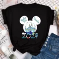 thumbnail image 3 of Camiseta de algodón para niños, divertida camiseta de Disney Trip 2024 con estampado de Mickey Minnie Y2k, ropa para niño y niña, camisetas de manga corta de verano para bebé, 3 of 5
