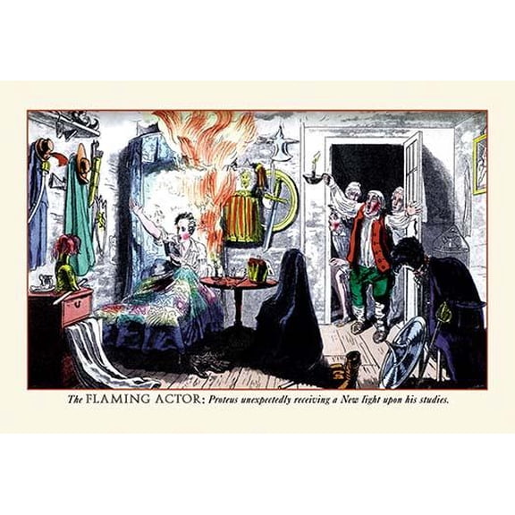 The Flaming Actor Fine art canvas print (20" x 30")