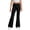 Black, variant on Girls Flared Leg Dress Pants For Casual Daily Wear Stretchy Comfortable Bottom School Uniform