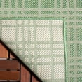 thumbnail image 6 of SAFAVIEH Machine Washable Rug Indoor/Outdoor Bermuda Collection - Bermuda Kestrel Plaid Indoor/Outdoor Runner Rug, Green/Ivory, 2' x 8', 6 of 6