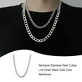 thumbnail image 3 of Amaiiu Necklace Unique Polishing Simple Chain Exquisite Leisure Elegant Six Side Pendant Christmas Wedding Birthday Gifts Steel Color 50, 3 of 6