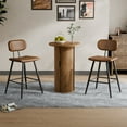 thumbnail image 6 of 36" Tall Round Bar Table, Tambour Dining Table with Three-Layer Storage Shelf for Balcony, Kitchen, Living room, 6 of 11