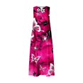 thumbnail image 4 of SMihono Robe Maxi Bohème d'Été pour Femmes Grande Taille Mode d'Été Imprimée Col en V Sans Manches Robe à Enfiler avec Poches Robe de Plage, 4 of 5