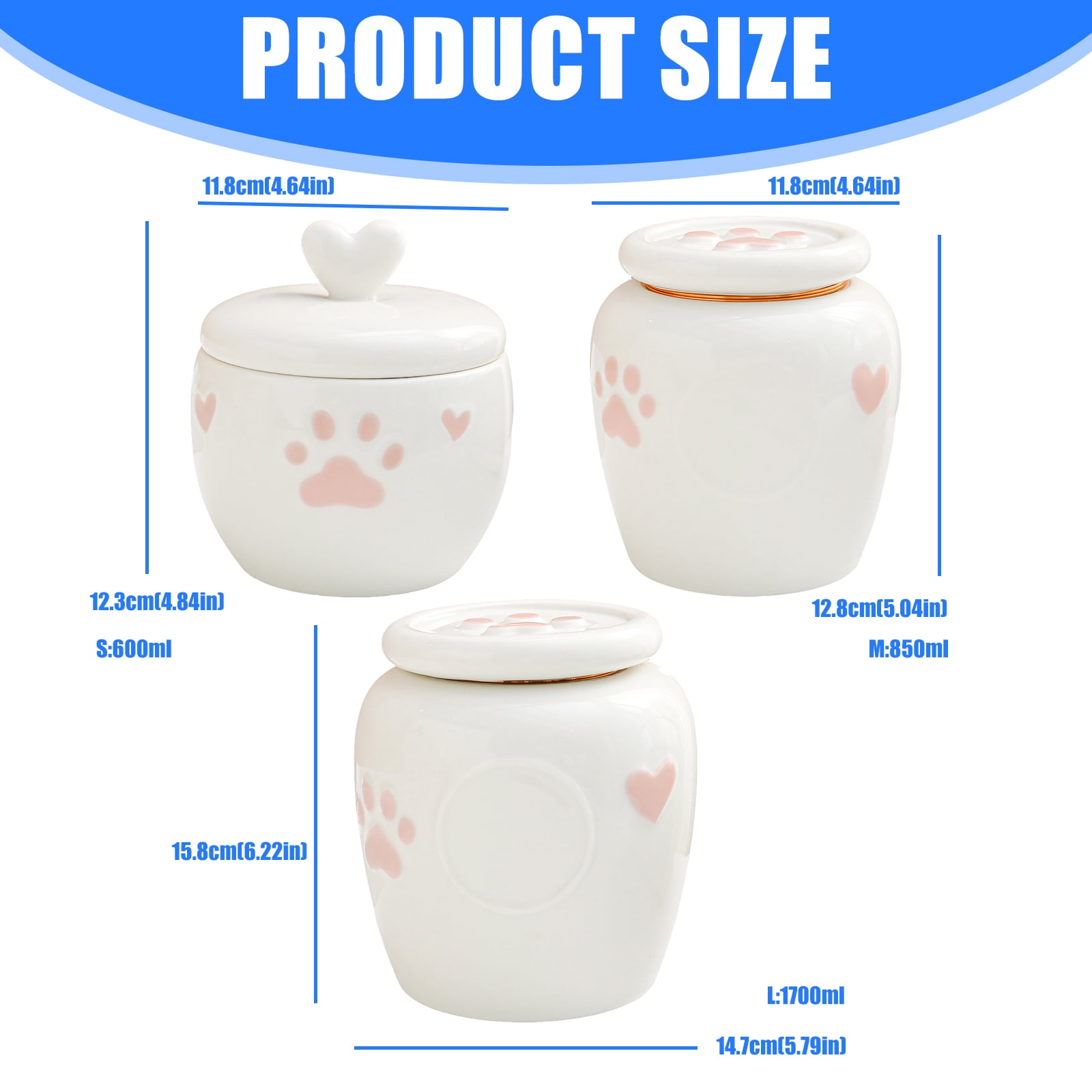 Handcrafte Ceramic Pet Urn Waterproofs for Ashes Memorial Display Home or Garden Suitable
