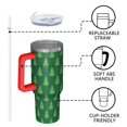 thumbnail image 4 of Green Christmas Tree Pattern Tumbler with Handle and Lid,40oz Double Wall Vacuum Insulated Tumbler,Cups Gift for Women and Men, 4 of 7