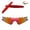 Fire Red Mirror Coated - Polarized + Red Earsocks, variant on Walleva Brown Polarized Vented Replacement Lenses And Brown Earsocks For Oakley M Frame Sweep Sunglasses