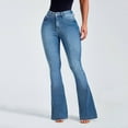 thumbnail image 2 of Womens Casual Denim Pants Slim Fit Flare Jeans for Women Fashionable Long Trousers High Waisted Bootcut Jeans Stretchy Flare Denim for Ladies, 2 of 9