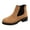 Brown, variant on Women's Chunky Low Heeled Short Ankle Boots Fall Winter Comfortable Suede Elastic Slip on Booties for Casual Outing Daily Wear Black Size 5.5