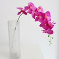 thumbnail image 2 of Plantas artificiales de una sola rama, hojas de orquídea rosa artificial para el hogar/jardín Púrpura, 2 of 9