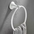 thumbnail image 4 of Towel racks holders towel holder wc bathroom bath towel hanger round white ring wall mount brass holders hand towel, 4 of 4
