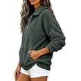 thumbnail image 4 of Enjoytime Fleece Jacket Women Collared Long Sleeve Zip Up Coat Fall Winter Warm Cozy Casual Plus Size Clothes with Pocket, 4 of 8