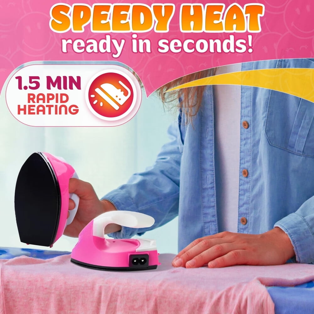Mini Iron for Crafting - Small Iron for Crafts Small Travel Iron Mini Heat Press Iron Mini Iron for Clothes Mini Craft Iron Small Iron for Clothes - Mini Steam Iron for Clothes with Charging Base