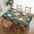 thumbnail image 3 of DouZhe Nappe Rectangulaire, Texture Losange Rétro pour Cuisine Salle à Manger, 72"x54 Pouces Nappe Imperméable en Polyester, 3 of 6