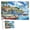 500 PCS, variant on Jigsaw Puzzle 1000 Pieces for Adults, Seaside Harbor Coastal Village Scene, Colorful Houses Lighthouse Sailboats, Beautiful Mediterranean Sea Landscape, 30x20 Inches