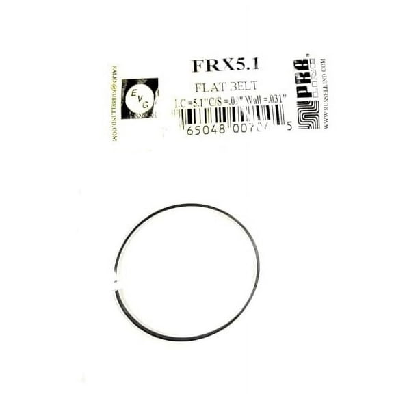 Drive Belt for Tape Player Replacement Flat Rubber FRX5.1 PRB/EVG I.C. 5.1" X C/S .09" X Wall .031" (1PC)