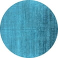 thumbnail image 1 of Ahgly Company Indoor Round Oriental Light Blue Industrial Area Rugs, 8' Round, 1 of 4