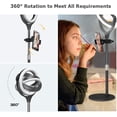 thumbnail image 4 of Video Conference Lighting, 8" Desktop Ring Light with Stand Laptop Computer Zoom Meeting Lighting, Webcam Light 3 Modes&10 Level Dimmable for iPhone/Camera/Photo Lighting/Office Video Call, 4 of 6