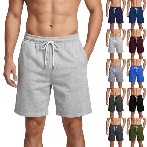 IAJDKMEK Men's Casual Lounge Shorts - Breathable Solid Color Shorts for Men, Sleep and Relax Shorts for Summer Nights,Army Green M