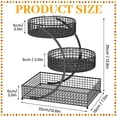 thumbnail image 2 of WEIWEIGG 3 Tier Makeup Organizer for Vanity Countertop, Black Metal Cosmetic Display Shelf, Multi-Purpose Storage Rack for Bathroom, Bedroom, Office, 2 of 7