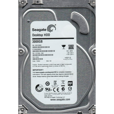 ST3000DM003, S30, SU, PN 1F216N-568, FW CC54, Seagate 3TB SATA 3.5 Hard Drive