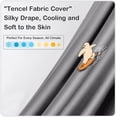 thumbnail image 4 of 6.5lbs Weighted Body Pillow for Adult - Better Sleep, Cooling with Tencel Cover, Long Bed, Ideal Side Sleeper Pillow(41" x 10", Grey), 4 of 4