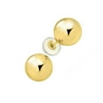 thumbnail image 4 of Jewelstop 14K Real Yellow Gold Stud Ball Earrings, Silicone Covered Gold Pushbacks - 10 Mm, 4 of 5