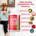 thumbnail image 6 of Health Plus Super Colon Cleanse 120 Day Supply of Gentle Gut Cleanse Detox, Psyllium Husk, Probiotics for Constipation Relief & Digestive Support, 480 Capsules, 6 of 8