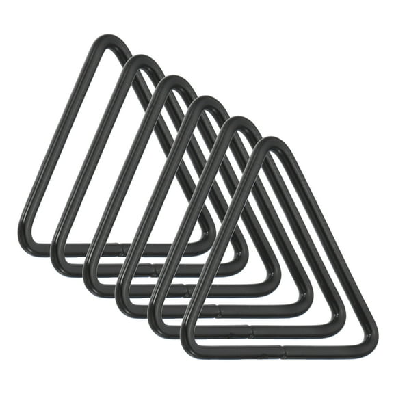 Uxcell 2 Inch Triangle Dream Catcher Rings, 6 Pcs Metal Christmas Macrame Wreath Floral Ring Hoop, Black