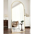 thumbnail image 2 of Mirrasia 71.3" x 26" Arched Full Length Mirror Full Body Oversize Mirror Wall Mounted, Gold, 2 of 5