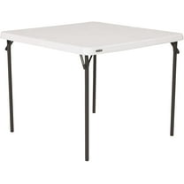 37-Inch Commercial Grade Square Folding Card Table, White Granite