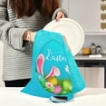 thumbnail image 3 of Easter Egg Hunt Kitchen Tea Towels Set of 1 Absorbent Hand Dish Towels, Rabbit Ears Elegant Blue Dishcloths Lint-Free 18x28 Inch Fast Drying for Cooking Baking Home Clean, 3 of 7