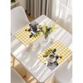 thumbnail image 5 of Sunflowers Cow Placemats Set of 4, Farm Animal Yellow Buffalo Plaid Placemats for Dining Table, Place Mats for Kitchen Tabletop, Waterproof Wipeable Dining Table Mats Set, 5 of 9