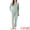 Green, variant on DARING DIVA Women's Cotton Ribbed Pullover V-neck Tops with Bottoms Pajama Sets XS Pink
