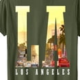 thumbnail image 4 of ibuvkizy Men Graphic T-Shirts Short Sleeve Crew Neck Casual Letter Print Sports Fitness Summer Beach Hawaiian Vintage Shirts Army Green,L, 4 of 5