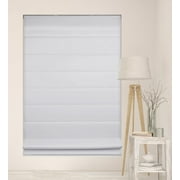 Arlo Blinds Cordless Fabric Roman Shades Light Filtering with backing, Color: Cloud White, Size: 22"W x 60"H