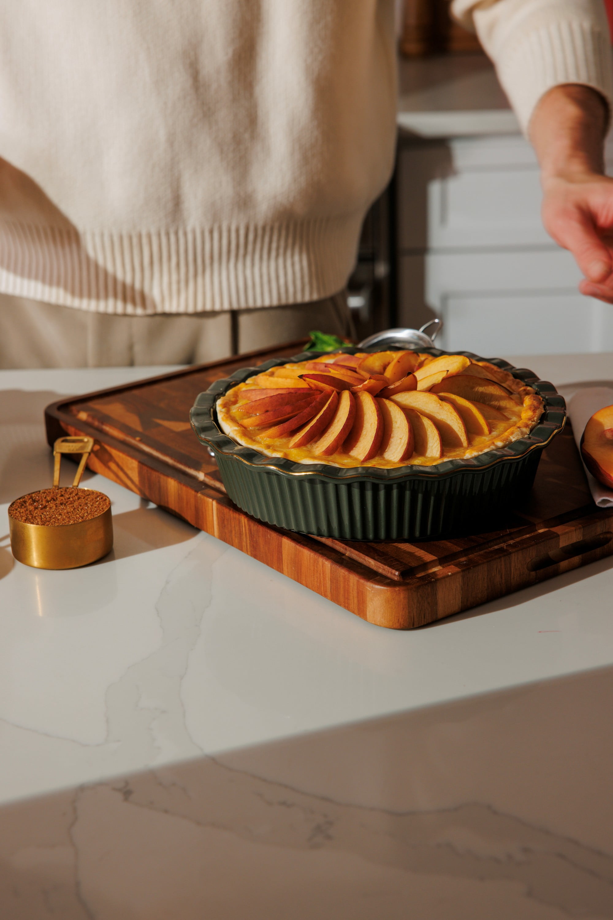 Thyme & Table 2 Pack 9 Inch Ceramic Pie Dish - Moss Green