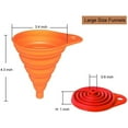 thumbnail image 6 of Kitchen Funnel Set Small and Large, Kitchen Gadgets Accessories Foldable Silicone Collapsible Funnels for Filling Water Bottle Liquid Transfer Food Grade 8 Pack, 6 of 7