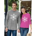 thumbnail image 3 of Tstars Mens Christmas Shirts Gift Big White Snowflakes Shirt Christmas Holidays Family Holiday Shirts Xmas Party Christmas Gifts for Him Long Sleeve Birthday Gift T Shirt, 3 of 8
