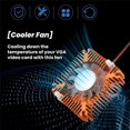 thumbnail image 4 of PC Computer Laptop CPU VGA Video Card 55mm Cooler Cooling Fan Heatsink, 4 of 5