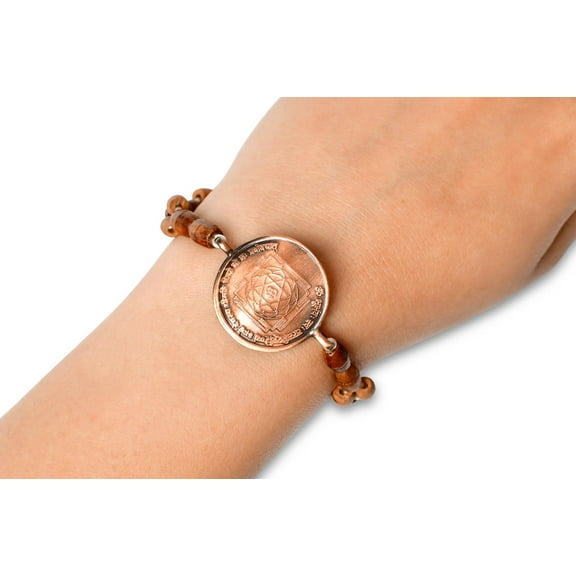 Rudra Centre Shree Gayatri Yantra Bracelet in Copper
