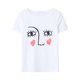 thumbnail image 2 of Camiseta con estampado de ojos para mujer, blanca, , de , con cuello , camiseta elegante XXL Salvador Camiseta con estampado de mujer, 2 of 10