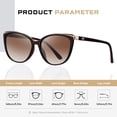 thumbnail image 4 of Gafas de sol Colrea Trendy Cat Eye CL22017 para Mujeres, color marrón, 4 of 6
