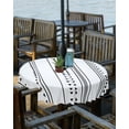thumbnail image 2 of Bohemian Black Triangle Stripe on White Table Cloth with Umbrella Hole and Zipper,Outdoor Tablecloth Waterproof Patio Table Cloths Spillproof Washable Table Cover Aztec Retro Geometric, 2 of 6