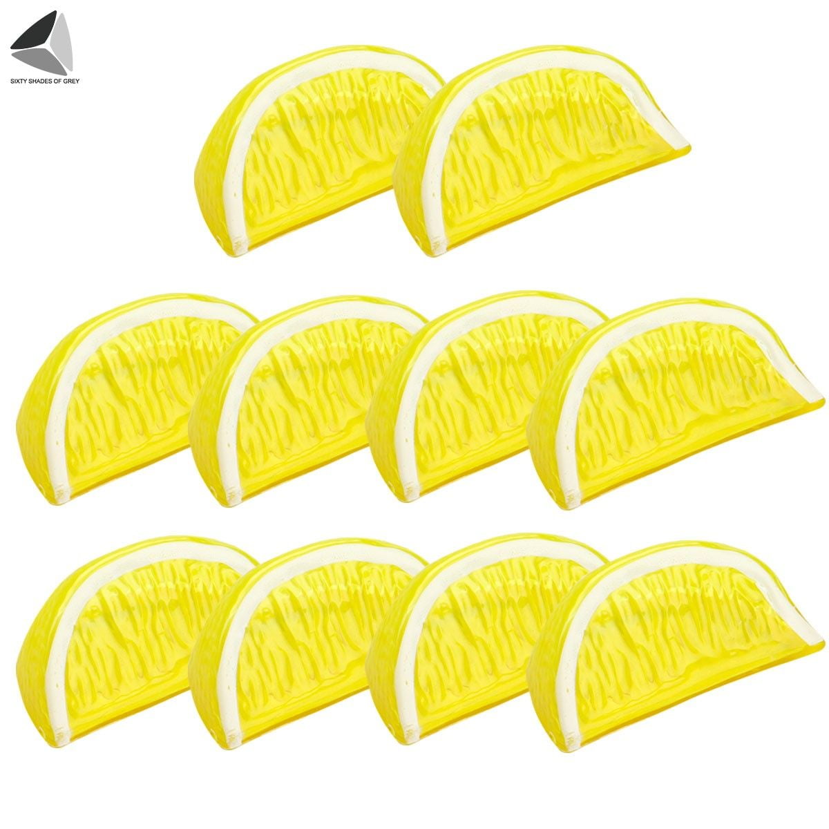 PULLIMORE 10 Pcs Artificial Lemon Slices Plastic Limes Orange Slice Blocks  Simulation Fake Lemon Slices Home Decor (Limes Blocks)