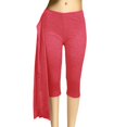 thumbnail image 4 of Ovticza Leggings Capri pour Femmes Pantalons de Gym Yoga Extensibles Décontractés Taille Haute Tenues d'Été Rouges m, 4 of 4