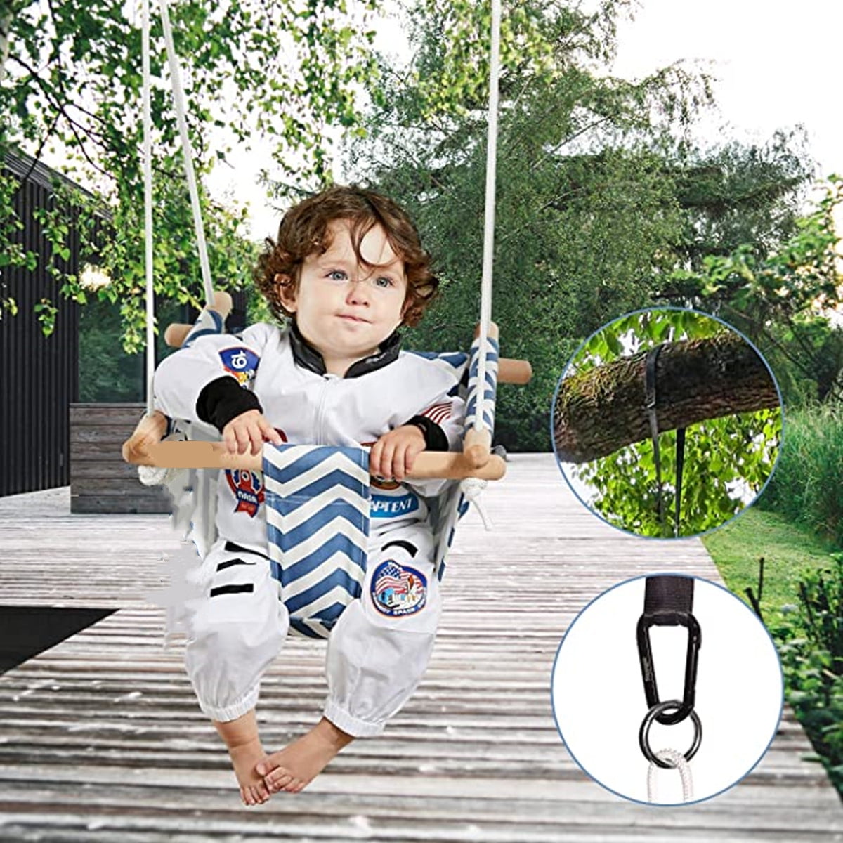 Baby Hanging Swing Chair Canvas Wooden Hammock Toy Secure And Seat Indoor Garden For Toddler Com Baby Hanging Swing Chair Canvas, How To Secure A Hanging Chair