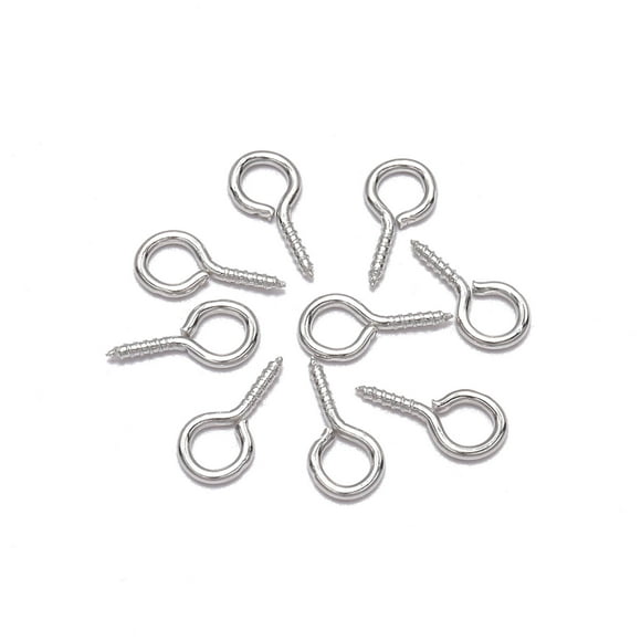 Screw Eye Pins Eye Screws Jewelry Eye Pins Eye Pins For Jewelry Making 200Pcs Screw Eye Pins Bright Shiny Hand Grinding Polishing Multiple Colors Available Eye Pins For Jewelry