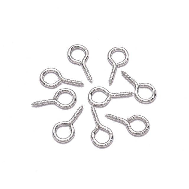 Screw Eye Pins Eye Screws Jewelry Eye Pins Eye Pins For Jewelry Making 200Pcs Screw Eye Pins Bright Shiny Hand Grinding Polishing Multiple Colors Available Eye Pins For Jewelry