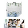 thumbnail image 4 of Blue Flower Cloth Napkins Set of 4 Reusable Dinner Napkins, Grey Plaid Hydrangeas Eucalyptus Leaves Cocktail Napkin Washable Table Napkins for Wedding/Holiday Party/Baby Shower 20"x20", 4 of 7